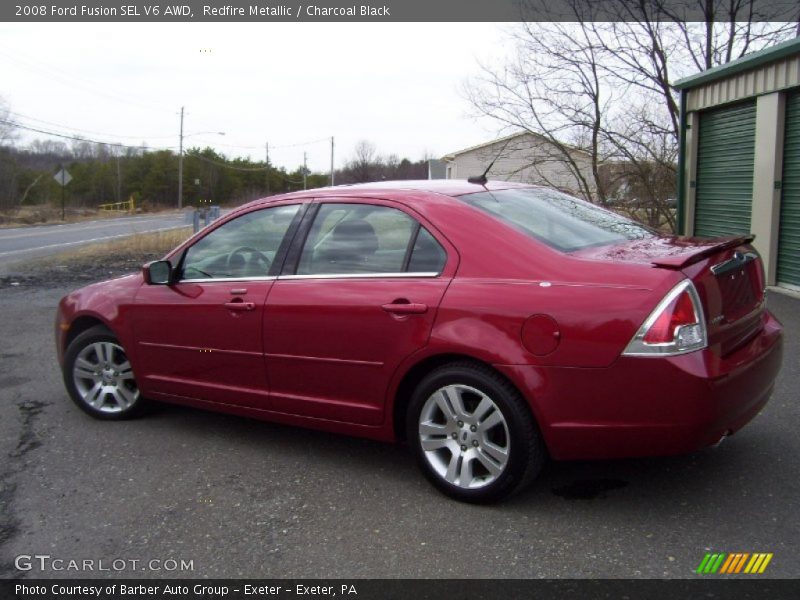 Redfire Metallic / Charcoal Black 2008 Ford Fusion SEL V6 AWD