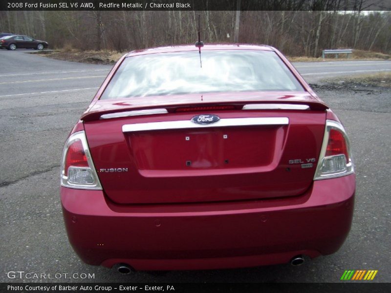 Redfire Metallic / Charcoal Black 2008 Ford Fusion SEL V6 AWD