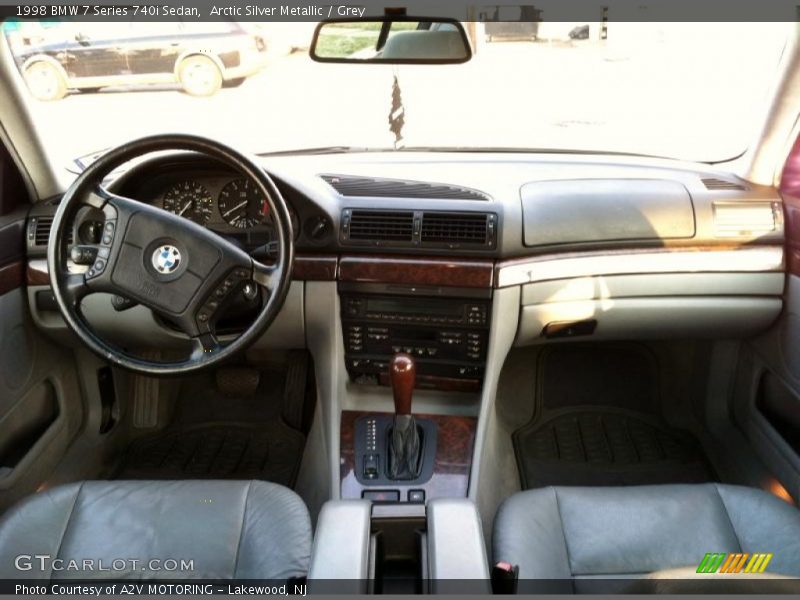 Arctic Silver Metallic / Grey 1998 BMW 7 Series 740i Sedan