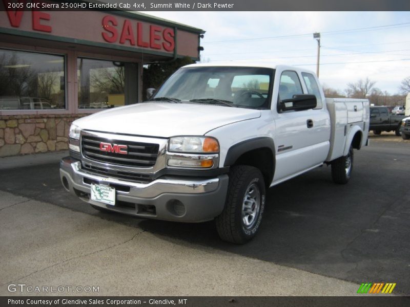 Summit White / Dark Pewter 2005 GMC Sierra 2500HD Extended Cab 4x4