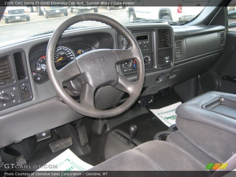 Summit White / Dark Pewter 2005 GMC Sierra 2500HD Extended Cab 4x4