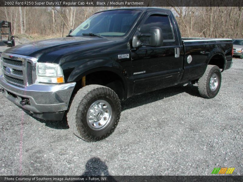 Black / Medium Parchment 2002 Ford F250 Super Duty XLT Regular Cab 4x4