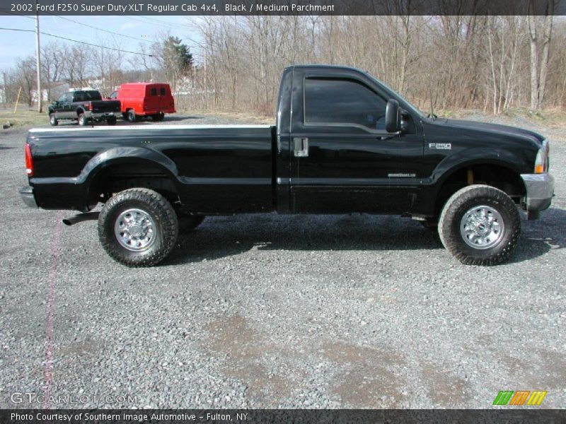 Black / Medium Parchment 2002 Ford F250 Super Duty XLT Regular Cab 4x4