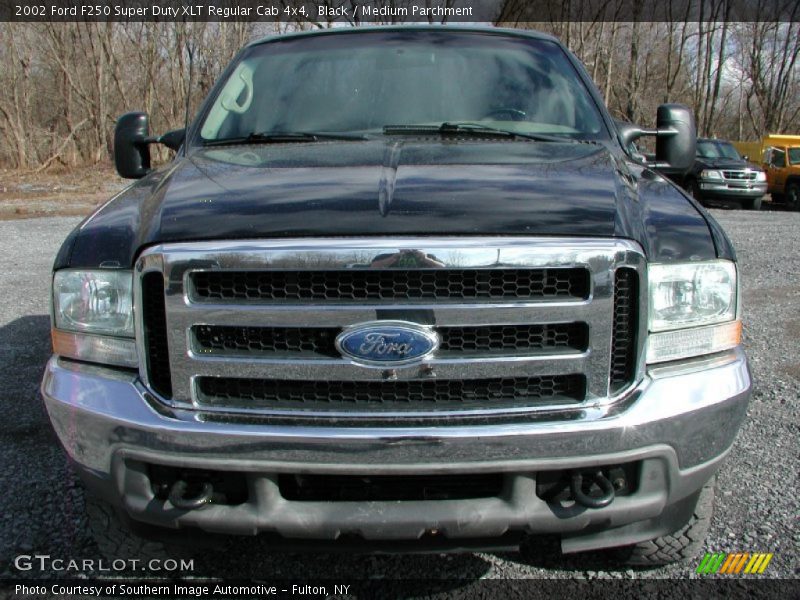 Black / Medium Parchment 2002 Ford F250 Super Duty XLT Regular Cab 4x4
