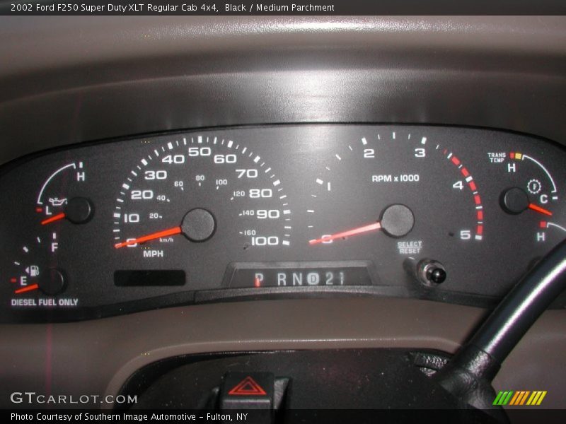 Black / Medium Parchment 2002 Ford F250 Super Duty XLT Regular Cab 4x4