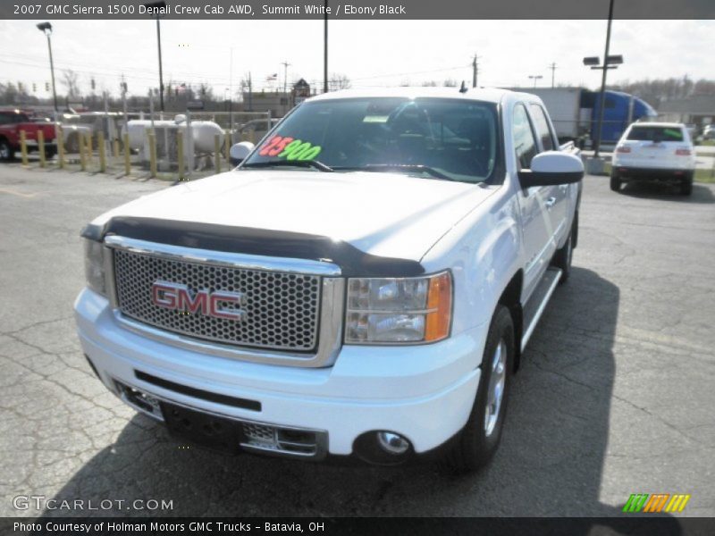 Summit White / Ebony Black 2007 GMC Sierra 1500 Denali Crew Cab AWD