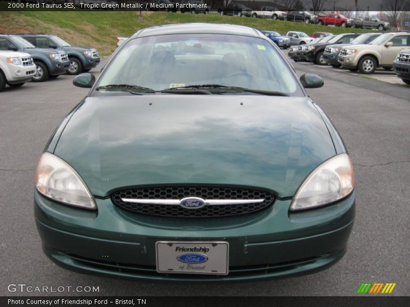 Tropic Green Metallic / Medium Parchment 2000 Ford Taurus SES