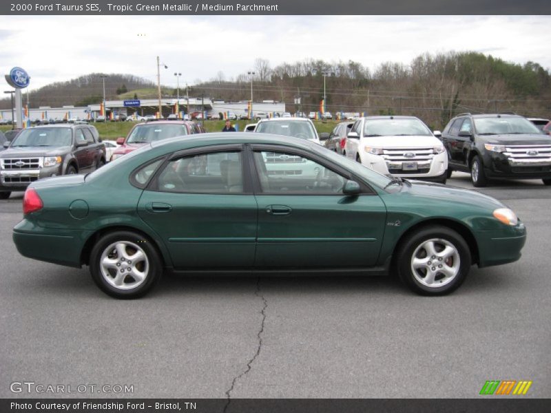 Tropic Green Metallic / Medium Parchment 2000 Ford Taurus SES