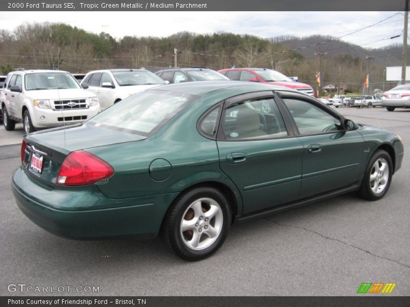 Tropic Green Metallic / Medium Parchment 2000 Ford Taurus SES