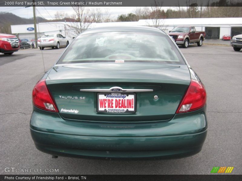 Tropic Green Metallic / Medium Parchment 2000 Ford Taurus SES
