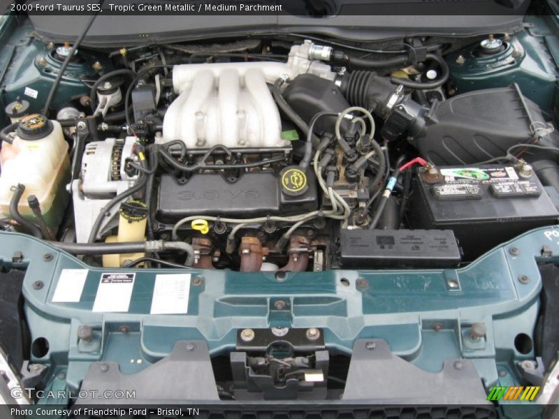 Tropic Green Metallic / Medium Parchment 2000 Ford Taurus SES