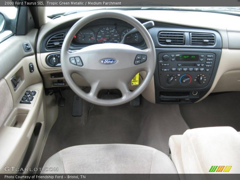 Tropic Green Metallic / Medium Parchment 2000 Ford Taurus SES