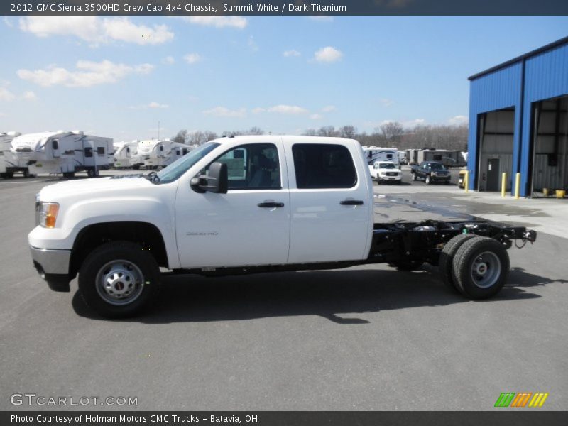Summit White / Dark Titanium 2012 GMC Sierra 3500HD Crew Cab 4x4 Chassis