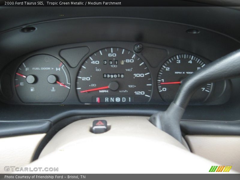 Tropic Green Metallic / Medium Parchment 2000 Ford Taurus SES