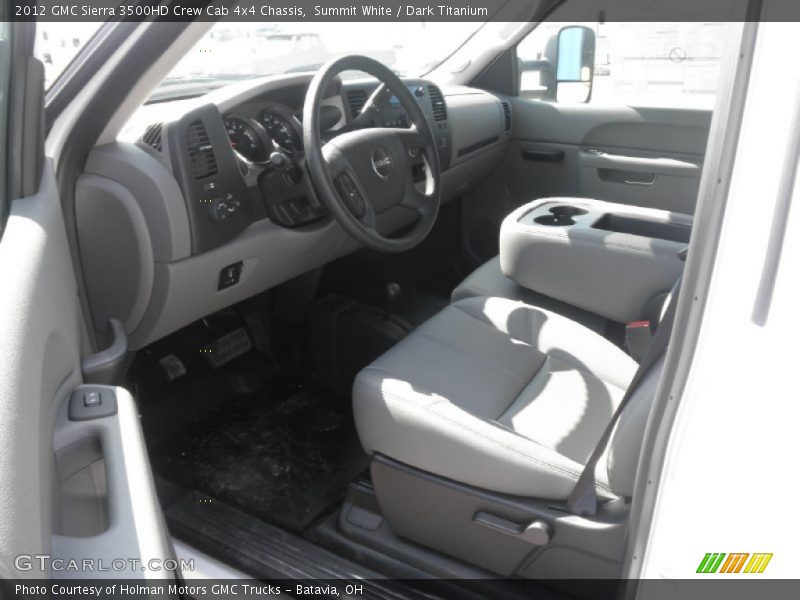 Summit White / Dark Titanium 2012 GMC Sierra 3500HD Crew Cab 4x4 Chassis
