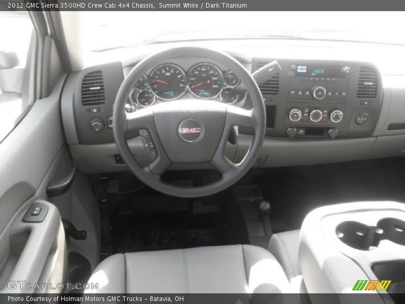 Summit White / Dark Titanium 2012 GMC Sierra 3500HD Crew Cab 4x4 Chassis