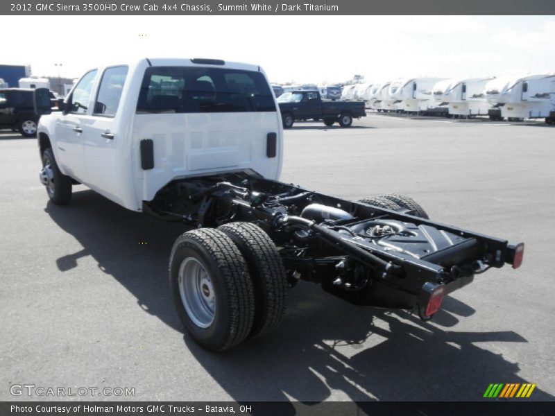 Summit White / Dark Titanium 2012 GMC Sierra 3500HD Crew Cab 4x4 Chassis