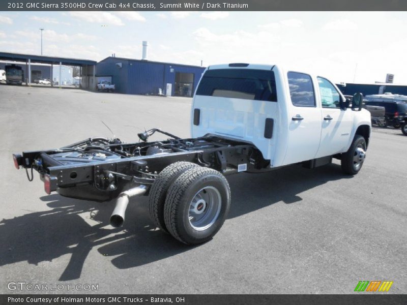 Summit White / Dark Titanium 2012 GMC Sierra 3500HD Crew Cab 4x4 Chassis