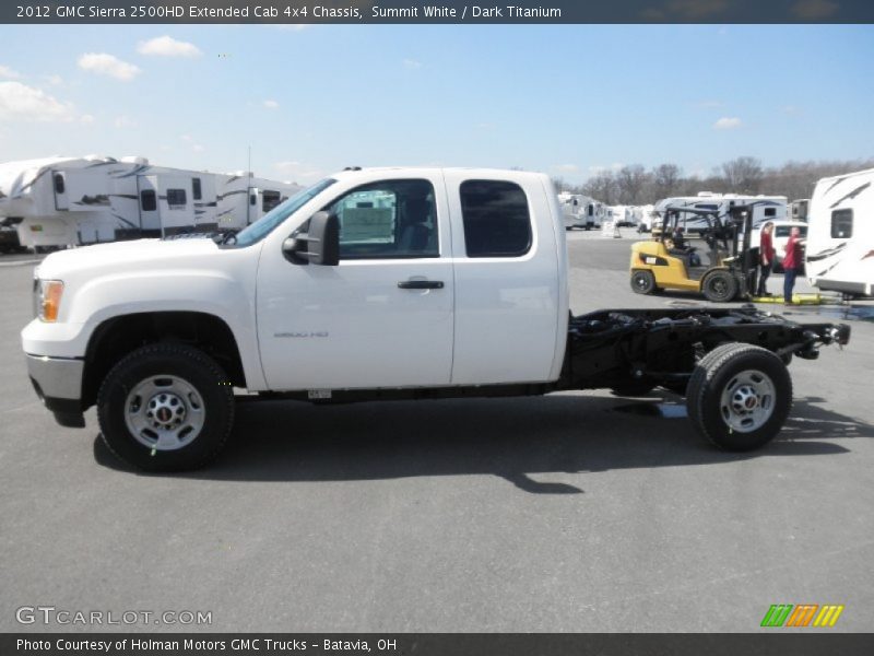 Summit White / Dark Titanium 2012 GMC Sierra 2500HD Extended Cab 4x4 Chassis