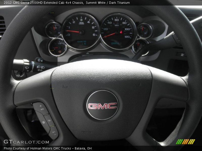 Summit White / Dark Titanium 2012 GMC Sierra 2500HD Extended Cab 4x4 Chassis