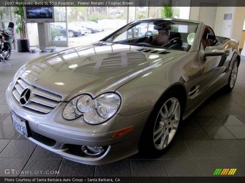 Pewter Metallic / Cognac Brown 2007 Mercedes-Benz SL 550 Roadster