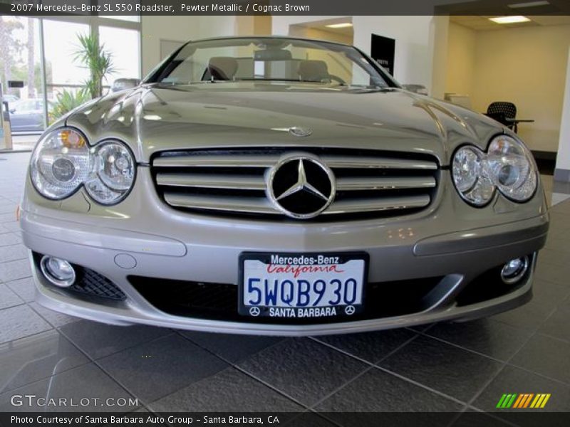 Pewter Metallic / Cognac Brown 2007 Mercedes-Benz SL 550 Roadster