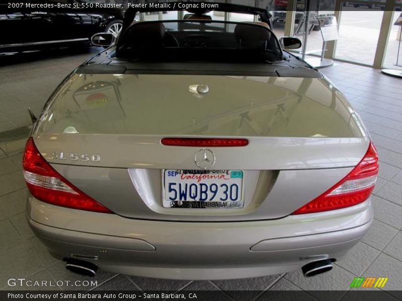 Pewter Metallic / Cognac Brown 2007 Mercedes-Benz SL 550 Roadster