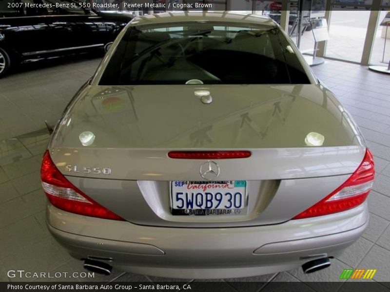 Pewter Metallic / Cognac Brown 2007 Mercedes-Benz SL 550 Roadster