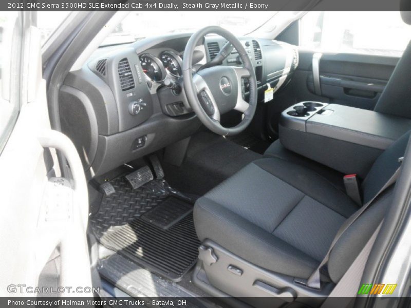 Stealth Gray Metallic / Ebony 2012 GMC Sierra 3500HD SLE Extended Cab 4x4 Dually