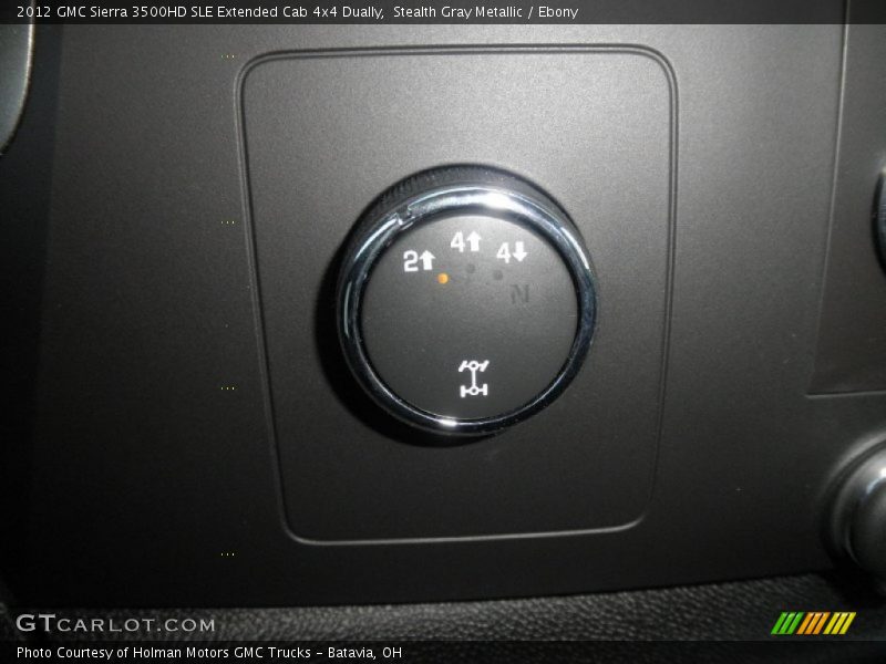 Stealth Gray Metallic / Ebony 2012 GMC Sierra 3500HD SLE Extended Cab 4x4 Dually