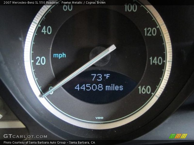 Pewter Metallic / Cognac Brown 2007 Mercedes-Benz SL 550 Roadster