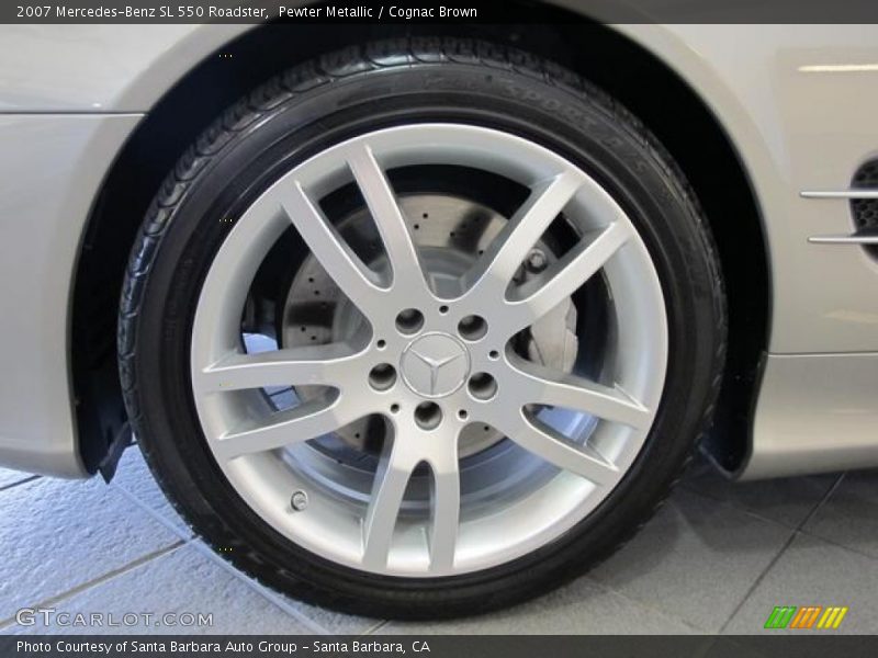 Pewter Metallic / Cognac Brown 2007 Mercedes-Benz SL 550 Roadster