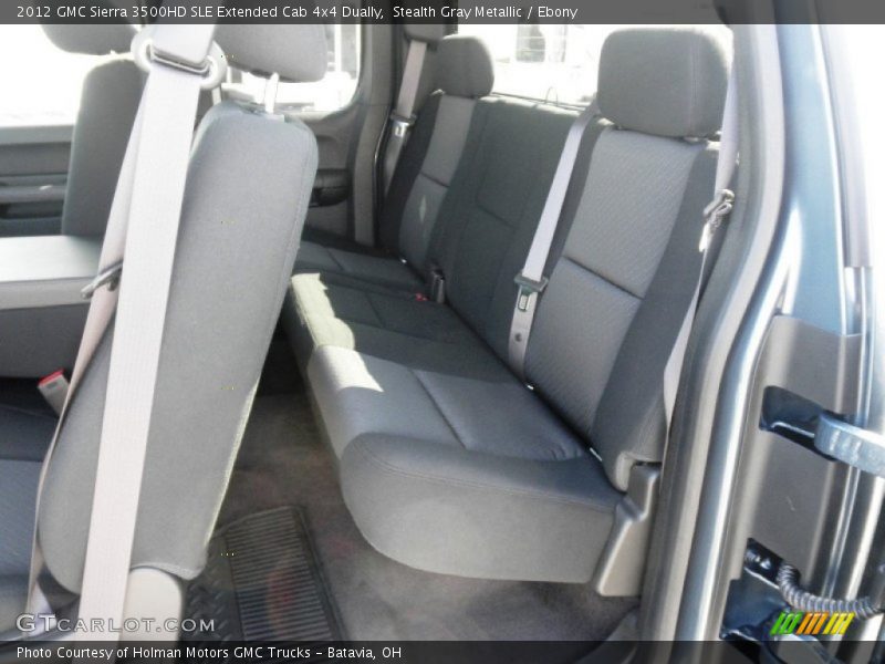 Stealth Gray Metallic / Ebony 2012 GMC Sierra 3500HD SLE Extended Cab 4x4 Dually
