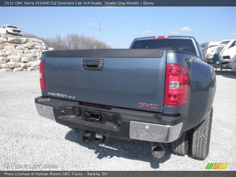 Stealth Gray Metallic / Ebony 2012 GMC Sierra 3500HD SLE Extended Cab 4x4 Dually