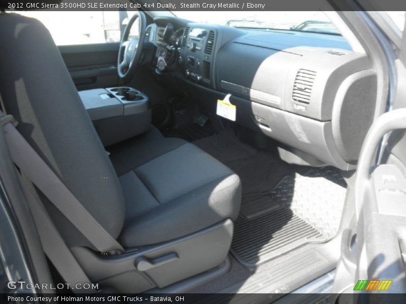 Stealth Gray Metallic / Ebony 2012 GMC Sierra 3500HD SLE Extended Cab 4x4 Dually