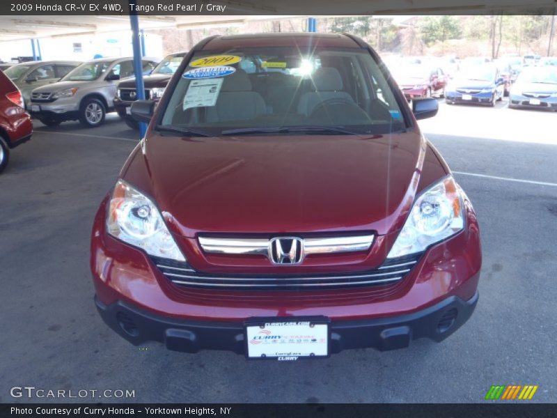 Tango Red Pearl / Gray 2009 Honda CR-V EX 4WD