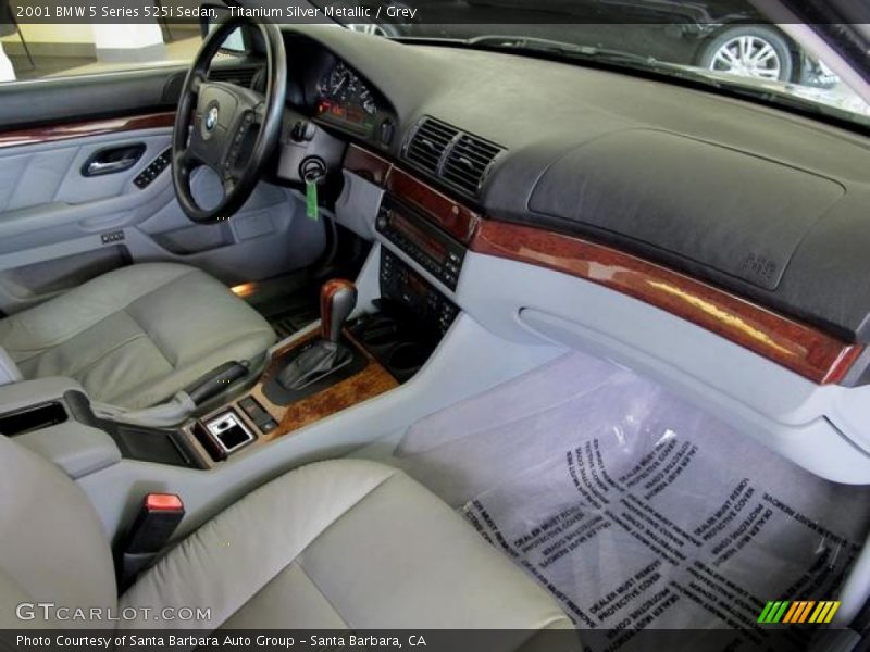 Titanium Silver Metallic / Grey 2001 BMW 5 Series 525i Sedan