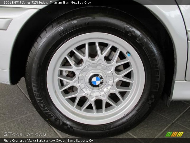 Titanium Silver Metallic / Grey 2001 BMW 5 Series 525i Sedan