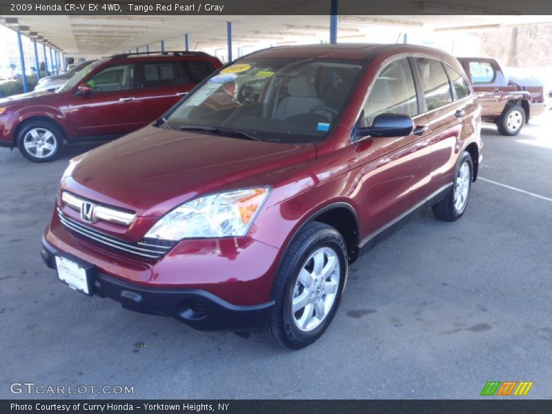 Tango Red Pearl / Gray 2009 Honda CR-V EX 4WD