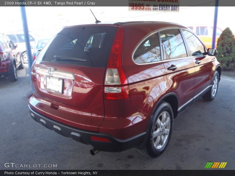 Tango Red Pearl / Gray 2009 Honda CR-V EX 4WD