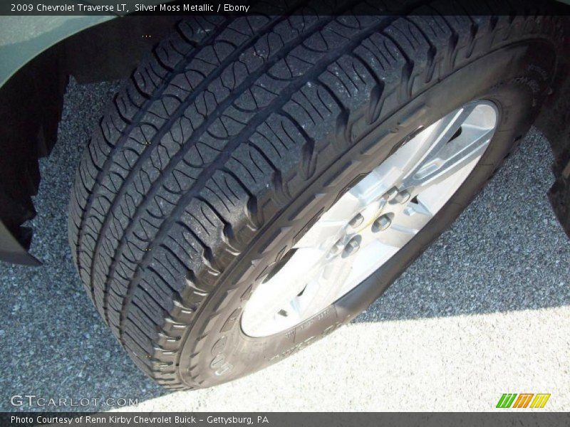 Silver Moss Metallic / Ebony 2009 Chevrolet Traverse LT