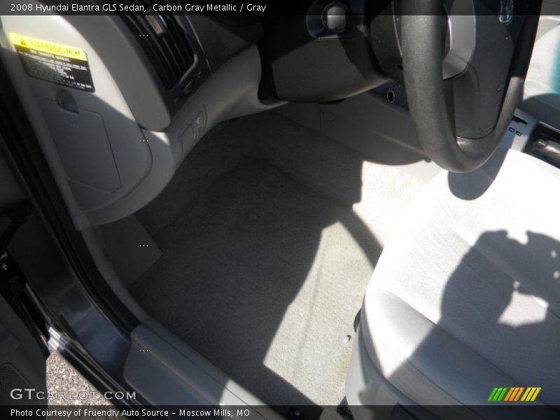 Carbon Gray Metallic / Gray 2008 Hyundai Elantra GLS Sedan