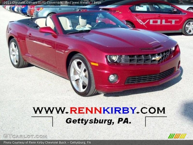 Red Jewel Metallic / Beige 2011 Chevrolet Camaro SS/RS Convertible