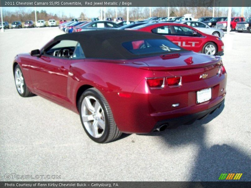 Red Jewel Metallic / Beige 2011 Chevrolet Camaro SS/RS Convertible