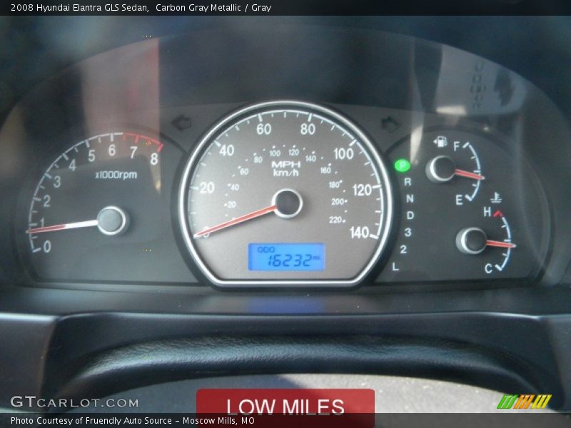 Carbon Gray Metallic / Gray 2008 Hyundai Elantra GLS Sedan