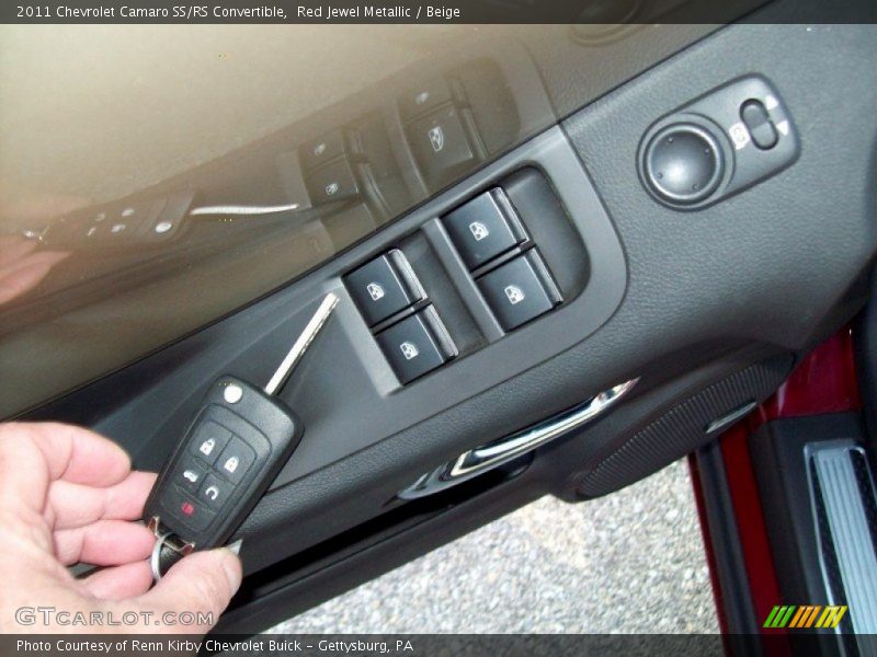 Red Jewel Metallic / Beige 2011 Chevrolet Camaro SS/RS Convertible