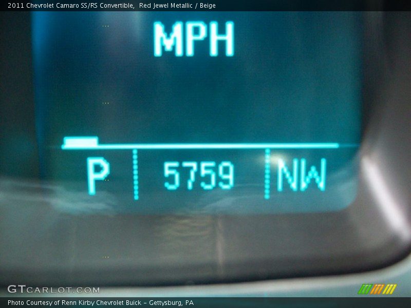 Red Jewel Metallic / Beige 2011 Chevrolet Camaro SS/RS Convertible