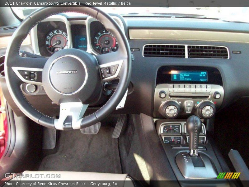 Red Jewel Metallic / Beige 2011 Chevrolet Camaro SS/RS Convertible