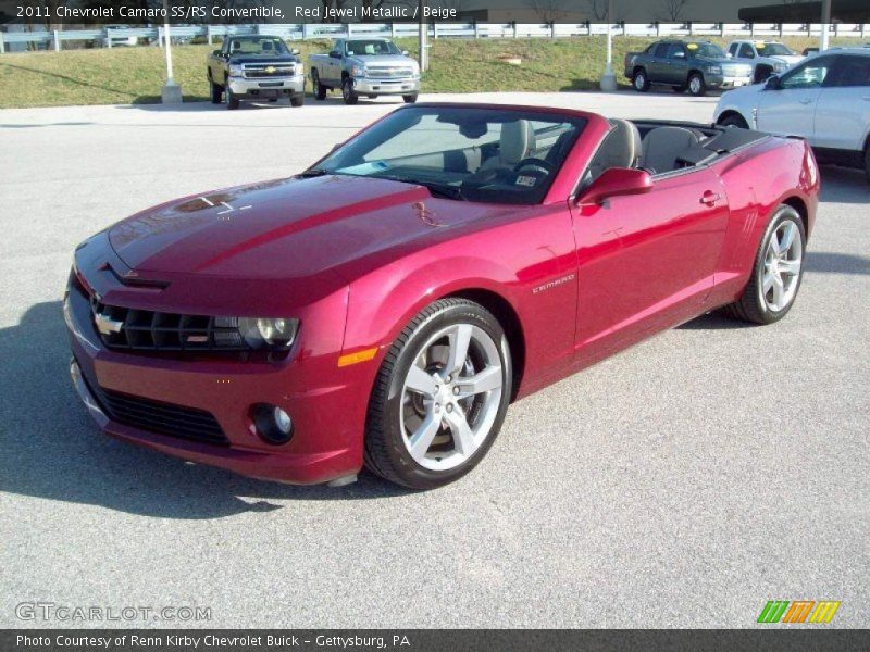 Red Jewel Metallic / Beige 2011 Chevrolet Camaro SS/RS Convertible