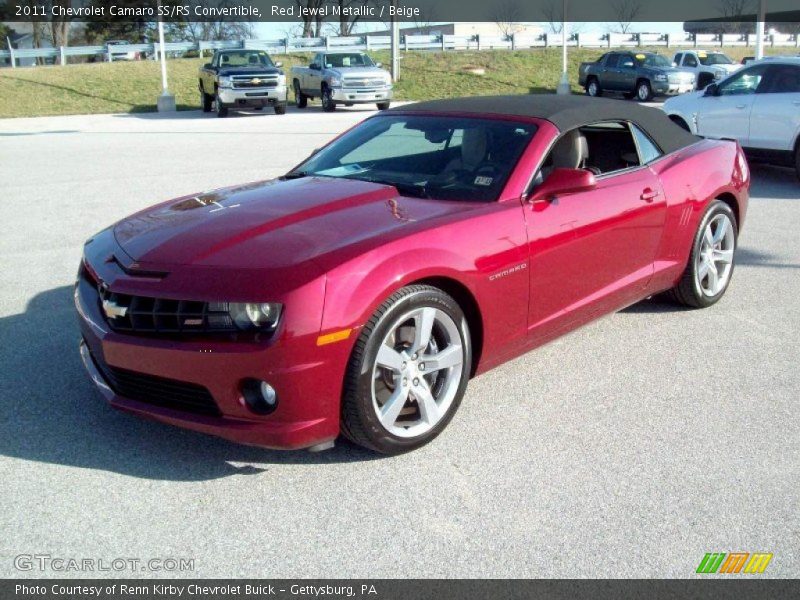 Red Jewel Metallic / Beige 2011 Chevrolet Camaro SS/RS Convertible